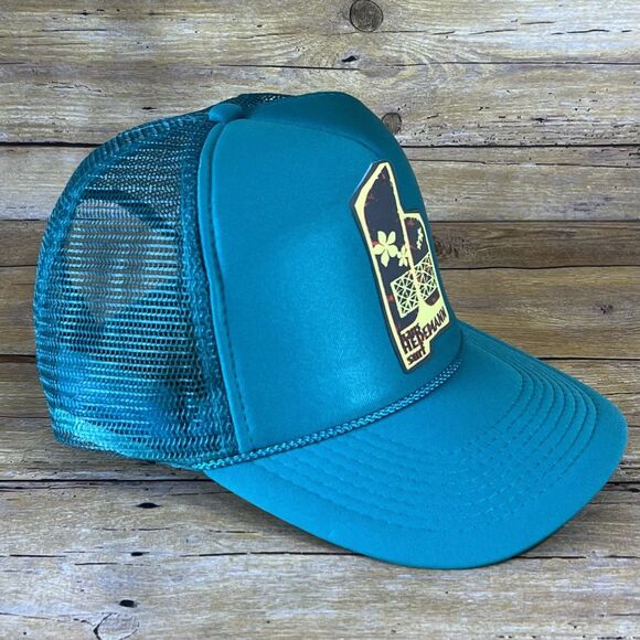 Nissun One Size Trucker Hat Turquoise 6 panel Hans Hedemann Surf Logo Adj. - Picture 3 of 15